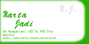 marta jadi business card